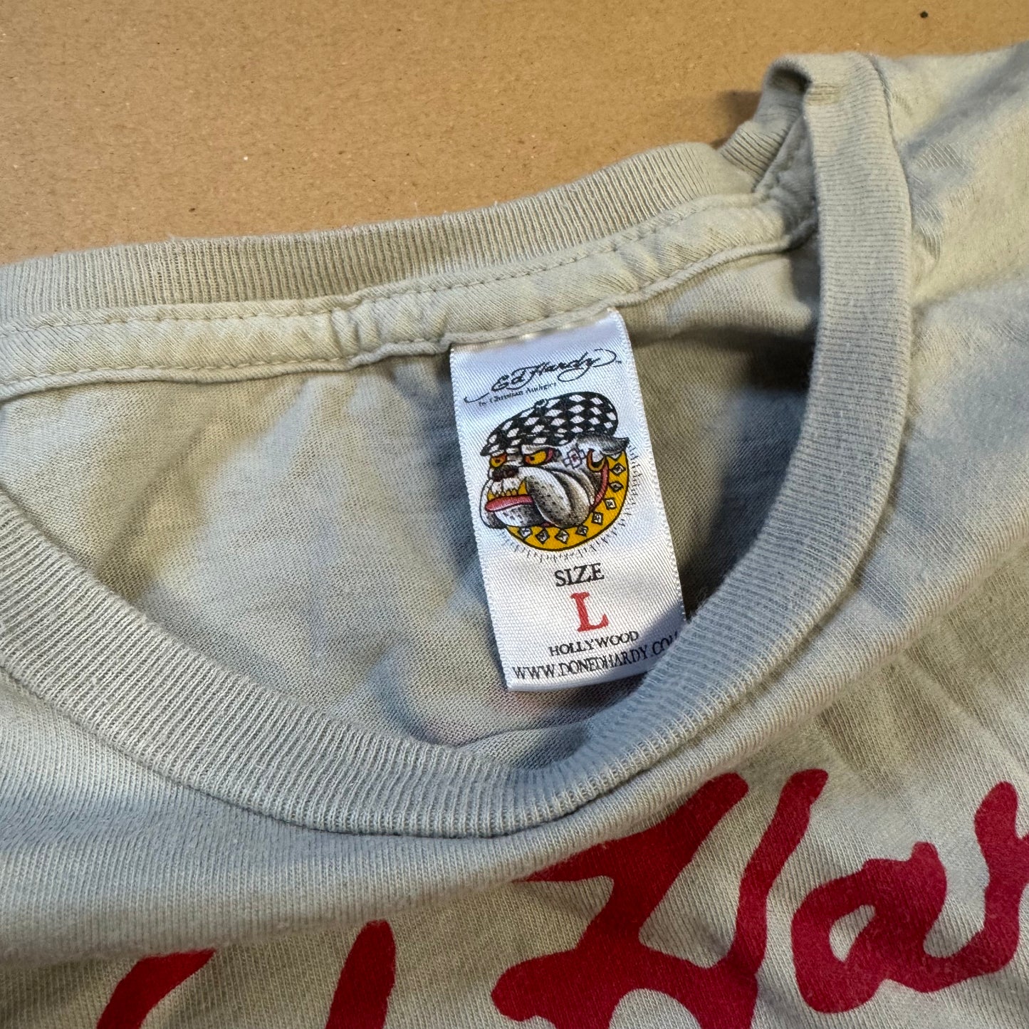 Ed Hardy y2k Aces Cather rhinestones tee