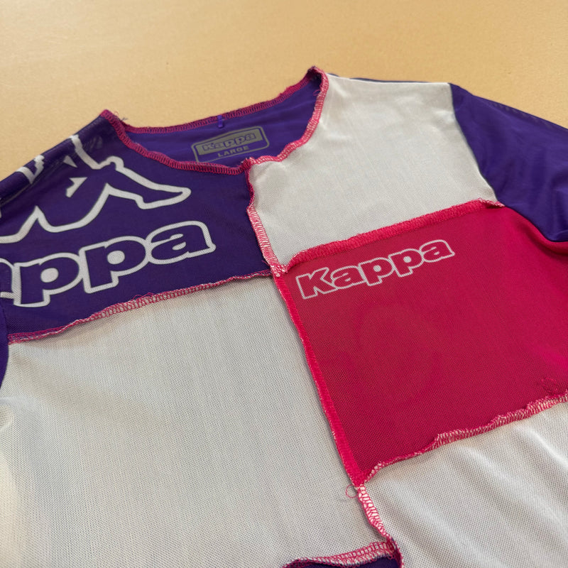 Detailansicht: Sourced limited accessories and clothes Vintage Kappa women's see-through long sleeve – Logo, Nähte oder Material