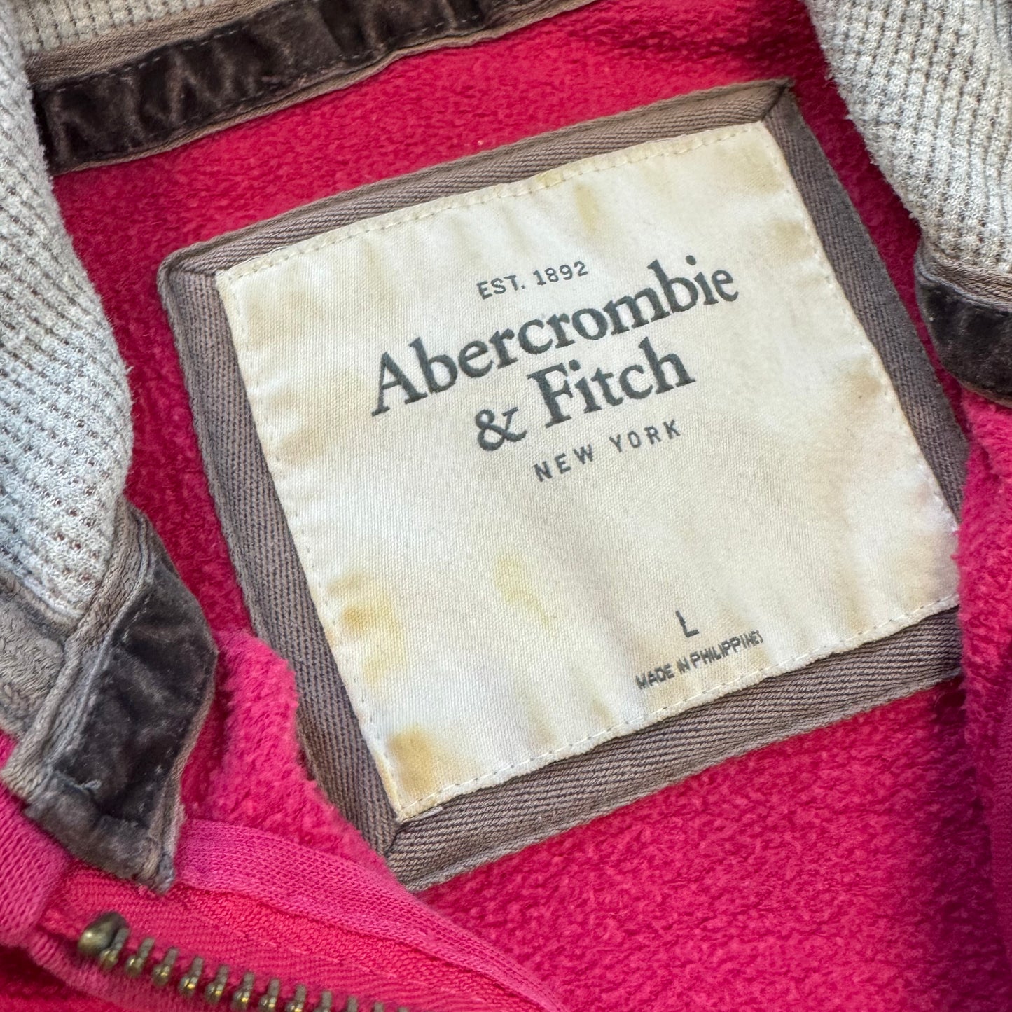 Abercrombie & Fitch pink zipped hoodie