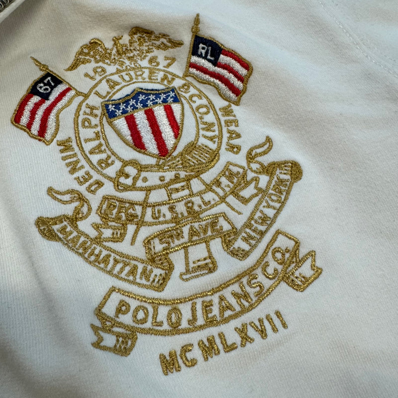 Detailansicht: Sourced limited accessories and clothes Polo Ralph Lauren Jeans Company zip-up – Logo, Nähte oder Material