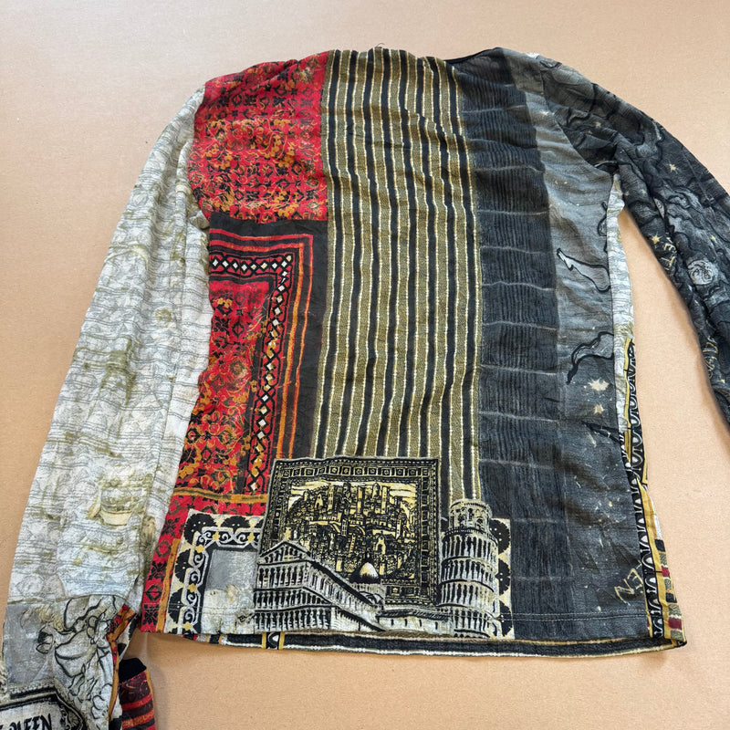 Detailansicht: Sourced limited accessories and clothes Save the Queen vintage graphic longsleeve – Logo, Nähte oder Material