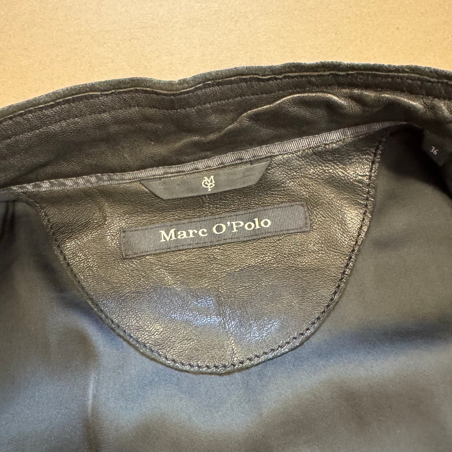 Marc'O Polo vintage black women's leather jacket