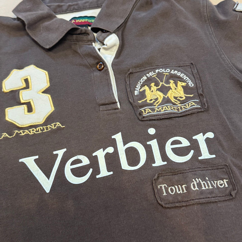 Detailansicht: Sourced limited accessories and clothes La Martina Verbier Swiss polo from the Tour d'Hiver Switzerland – Logo, Nähte oder Material