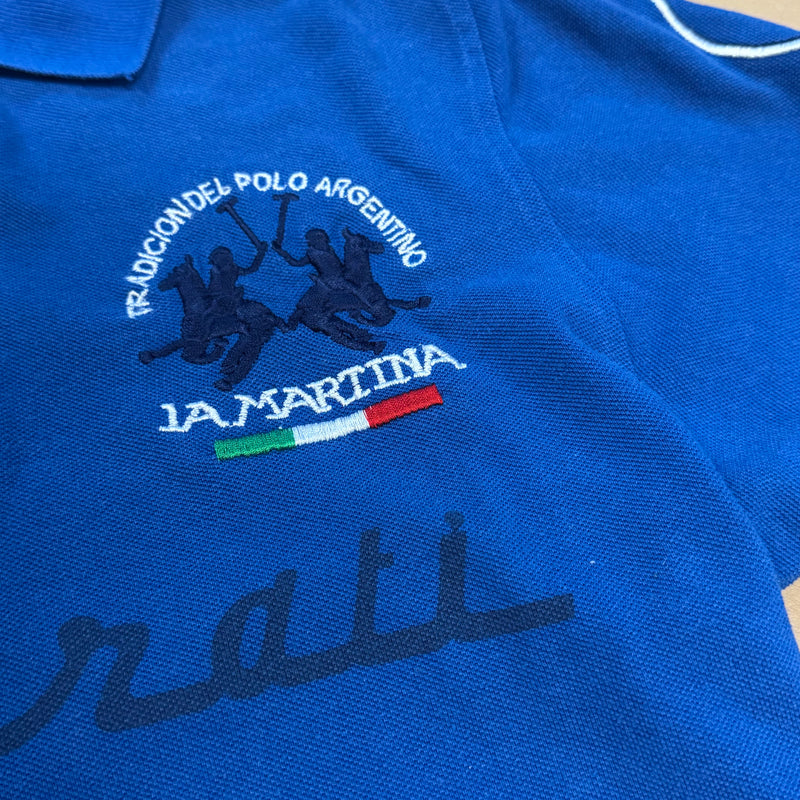 Detailansicht: Sourced limited accessories and clothes La Martina Italia Maserati vintage polo – Logo, Nähte oder Material