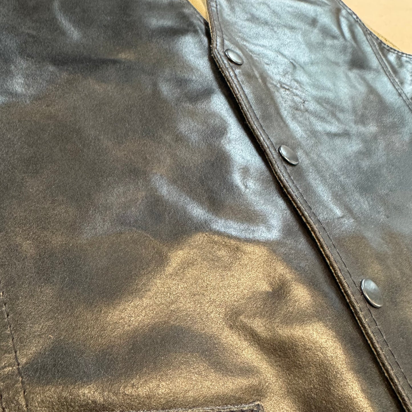 Western Genuine Leather vest vintage