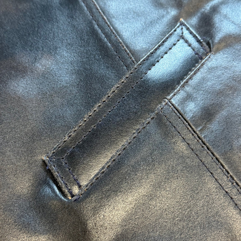 Detailansicht: Sourced limited accessories and clothes Western Genuine Leather vest vintage – Logo, Nähte oder Material