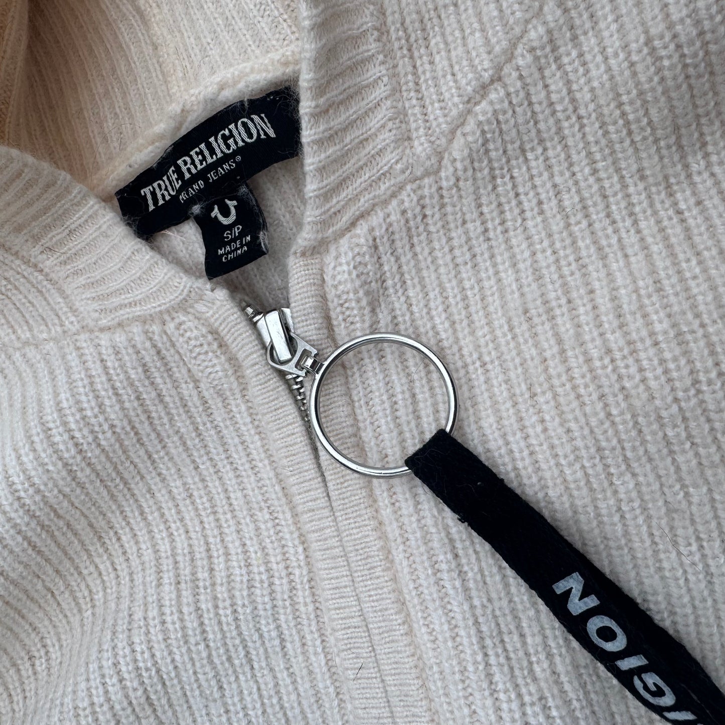 True Religion “True Girls go backstage” cropped hoodie