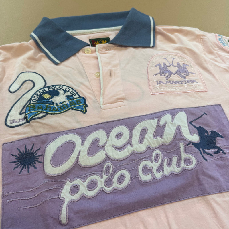 Detailansicht: Sourced limited accessories and clothes La Martina Miami Ocean Polo Club shirt – Logo, Nähte oder Material