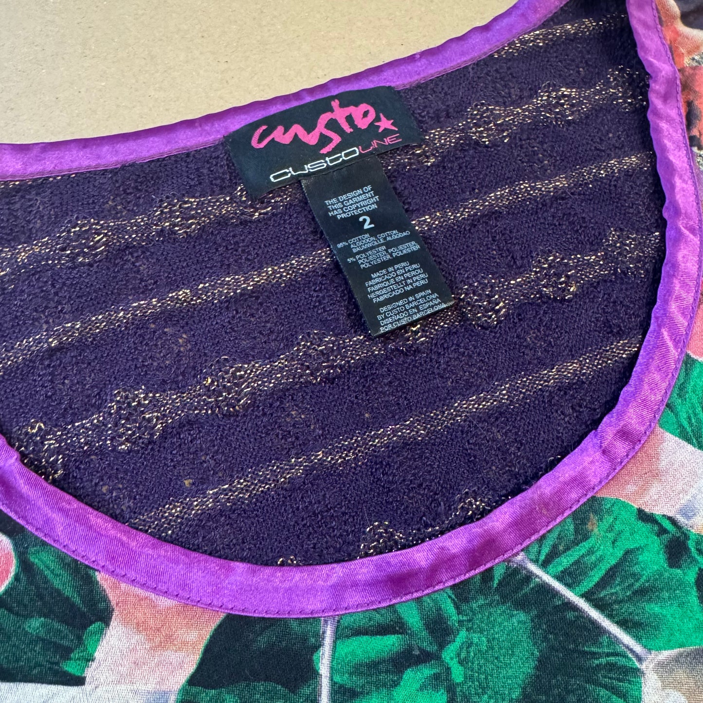 Custo Barcelona retro colourful long sleeve