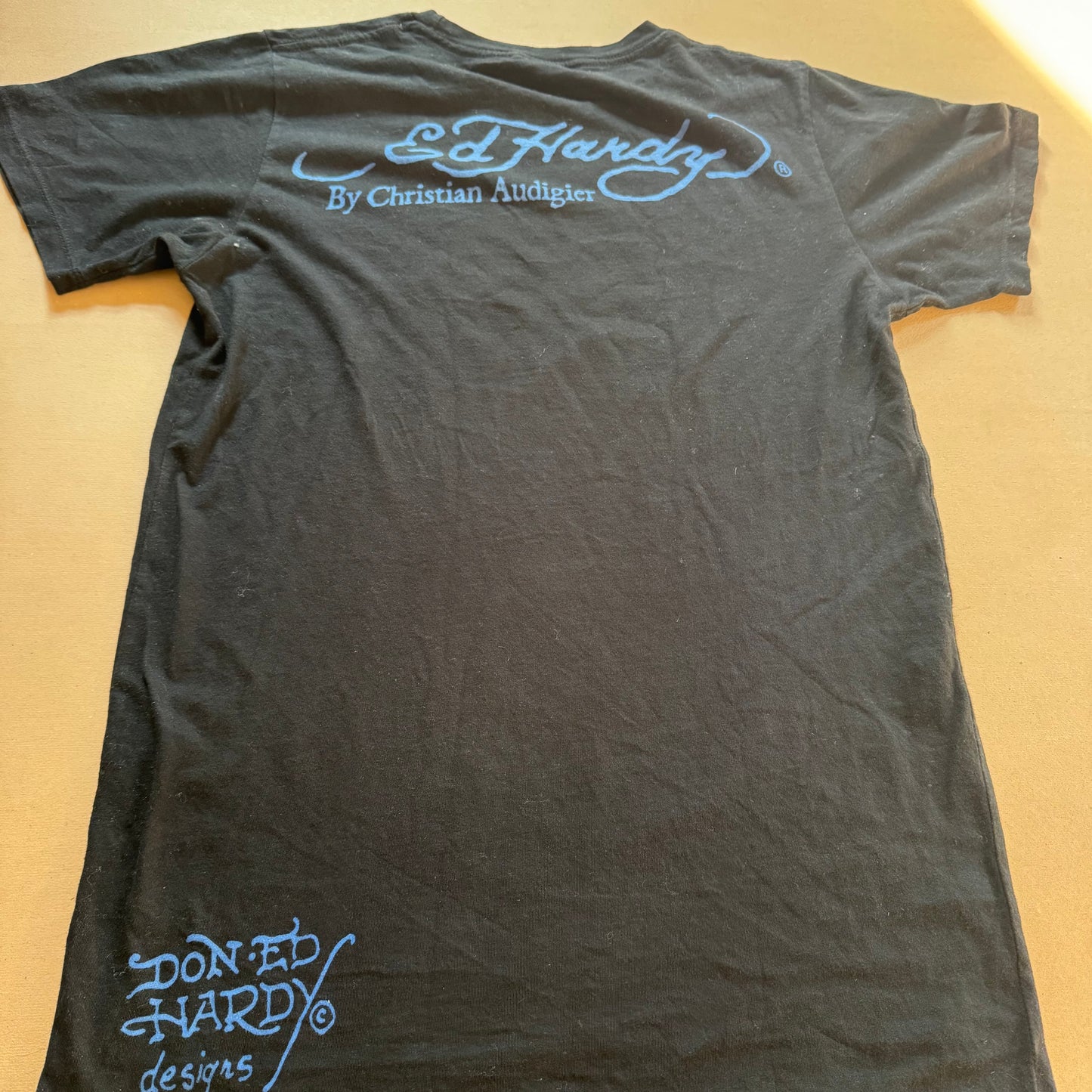 Ed Hardy "Life is a Gamble" Y2K rhinestones tee