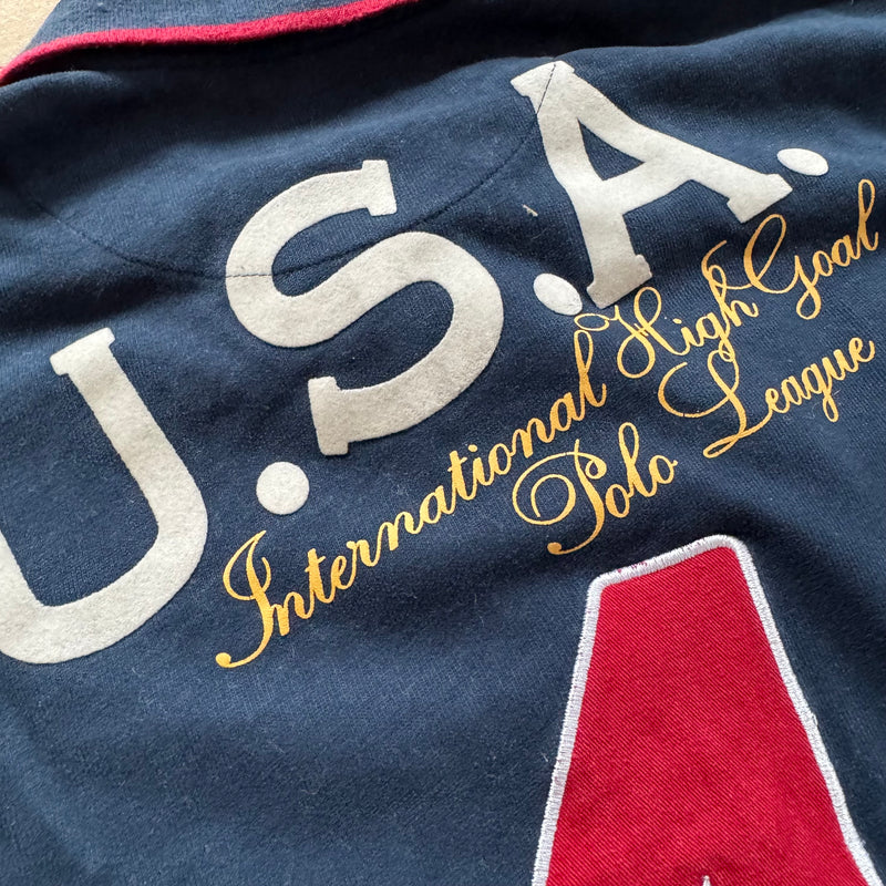 Detailansicht: Sourced limited accessories and clothes La Martina USA vintage longsleeve polo – Logo, Nähte oder Material