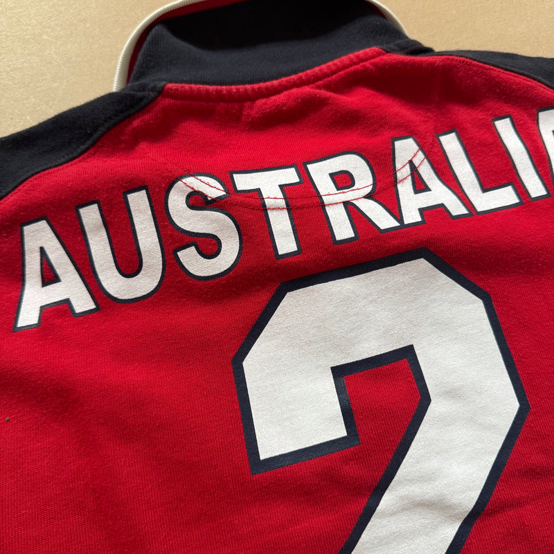 Detailansicht: Sourced limited accessories and clothes La Martina Australia red longsleeve polo – Logo, Nähte oder Material