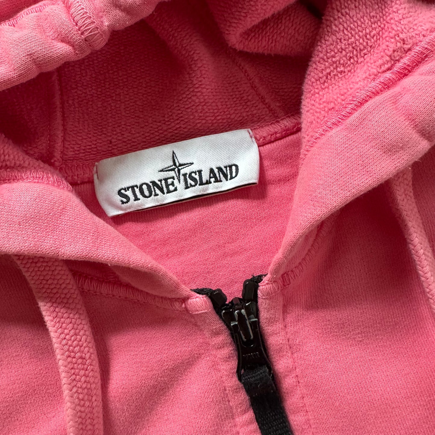 Stone Island pink zip-up hoodie