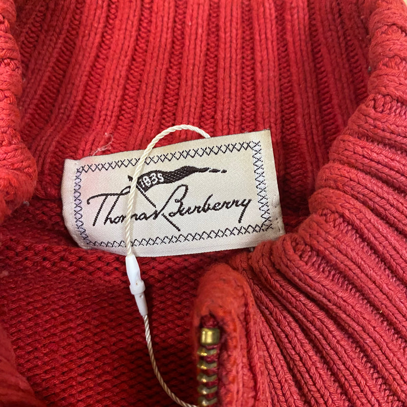 Detailansicht: Sourced limited accessories and clothes Burberry knitted zip-up – Logo, Nähte oder Material