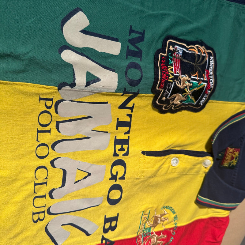 Detailansicht: Sourced limited accessories and clothes La Martina Jamaica striped summer polo – Logo, Nähte oder Material