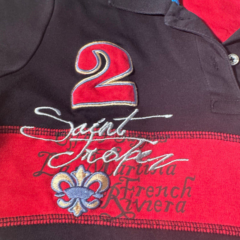 Detailansicht: Sourced limited accessories and clothes La Martina St Tropez vintage polo – Logo, Nähte oder Material