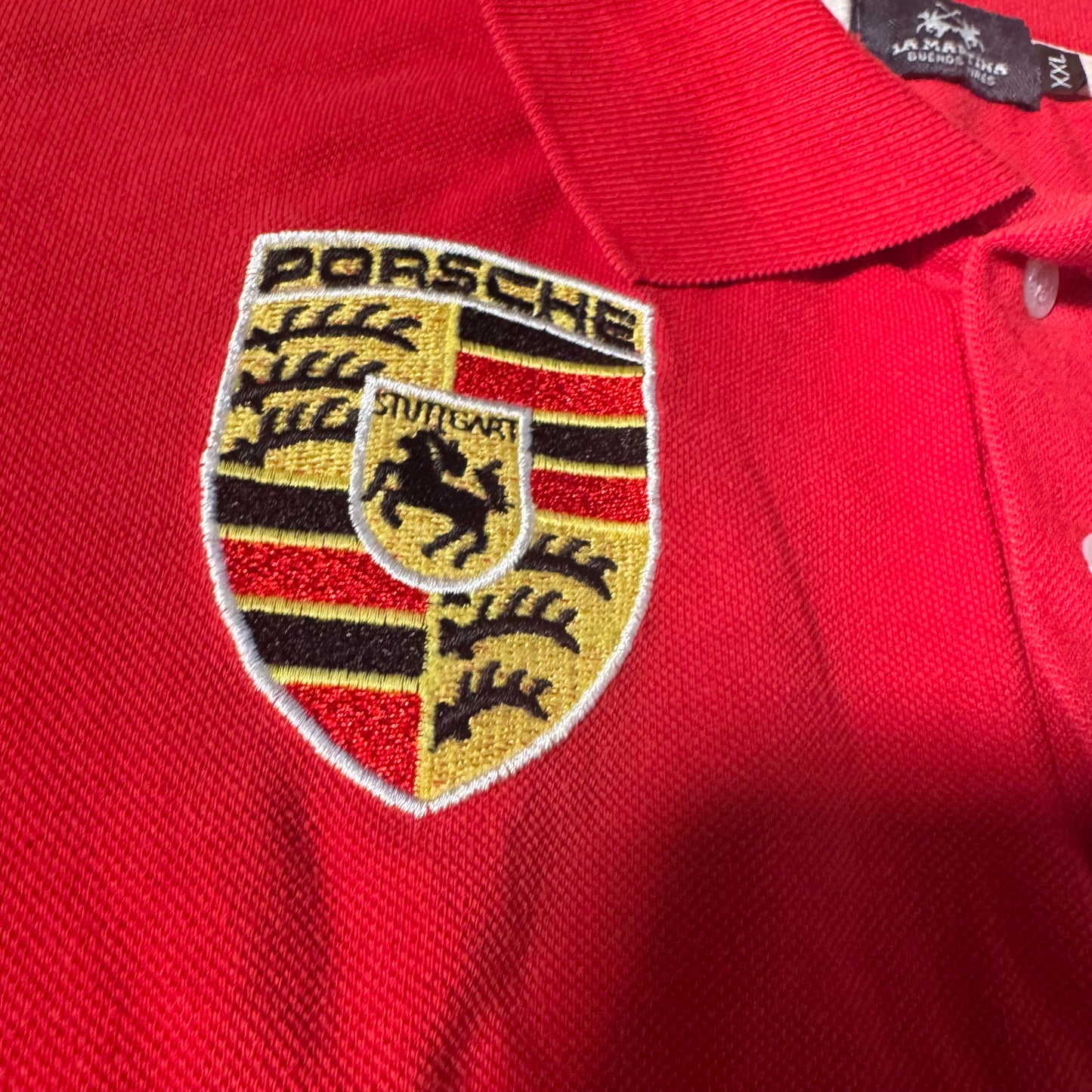 La Martina Porsche red polo