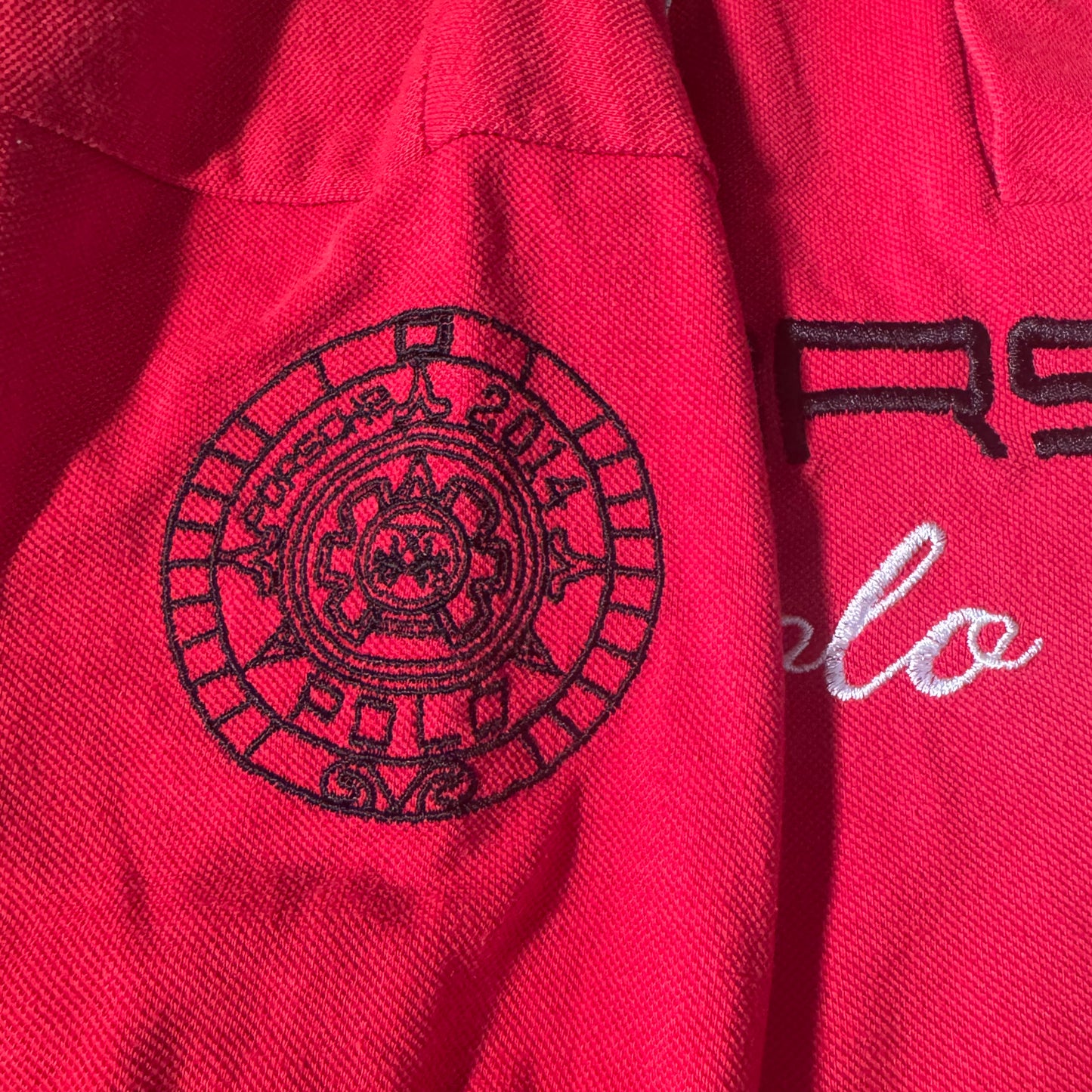 La Martina Porsche red polo
