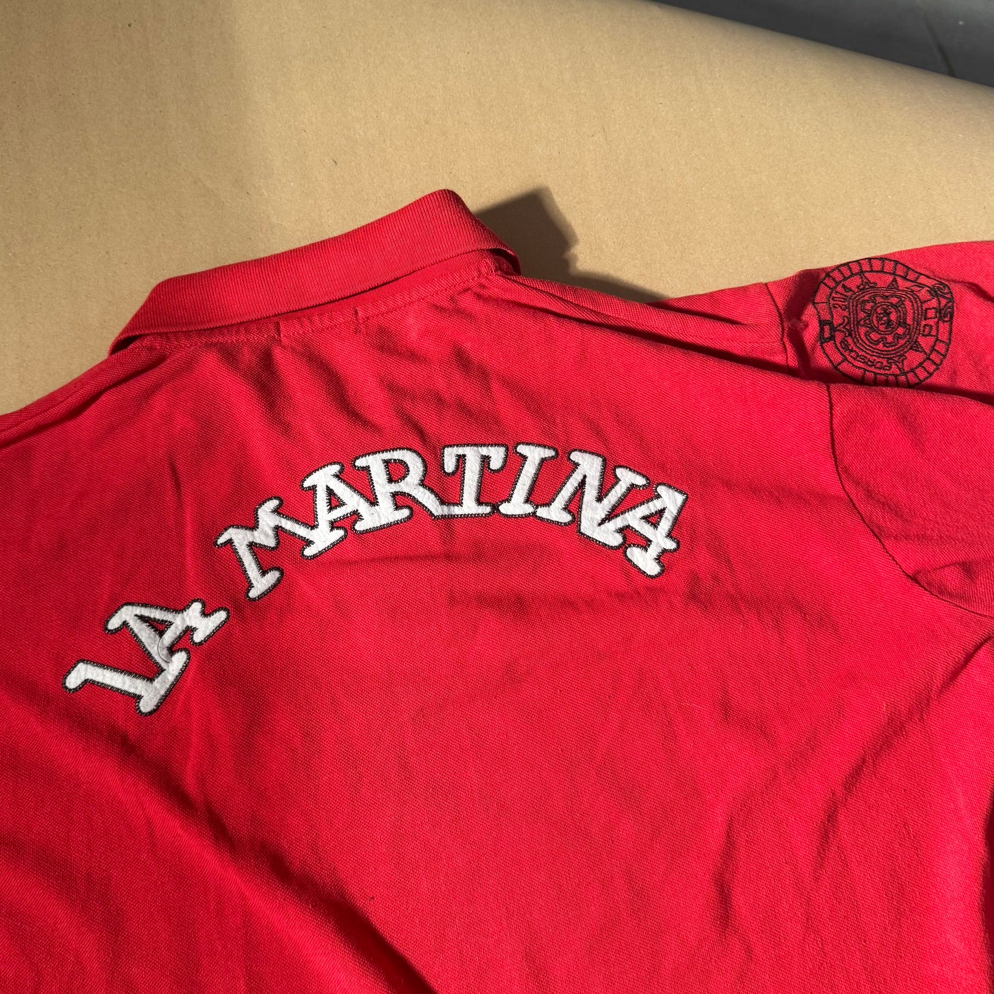 La Martina Porsche red polo