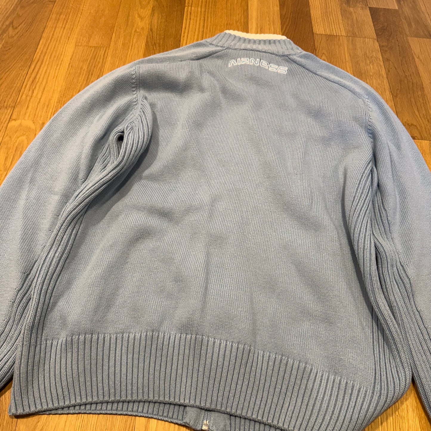 Airness vintage knitted sky blue jacket