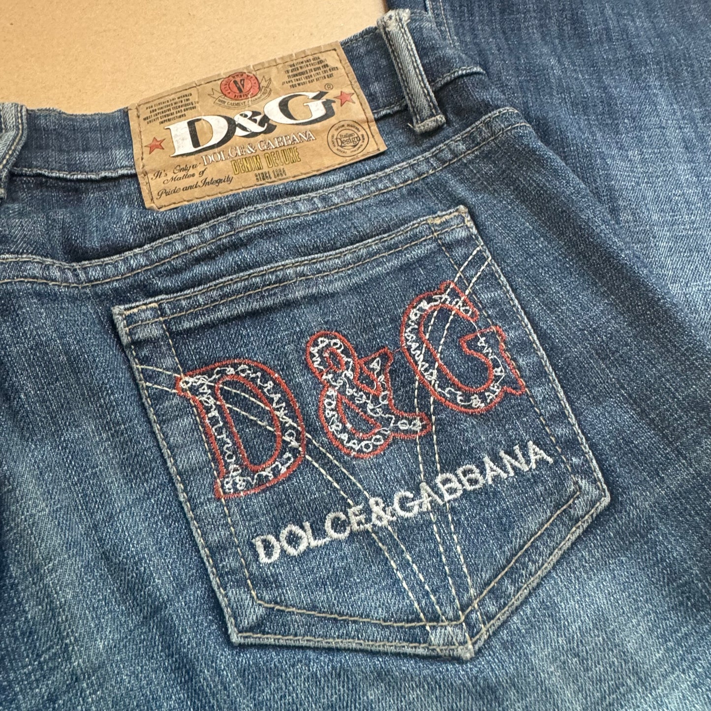 Dolce & Gabbana retro wide-leg low waist jeans