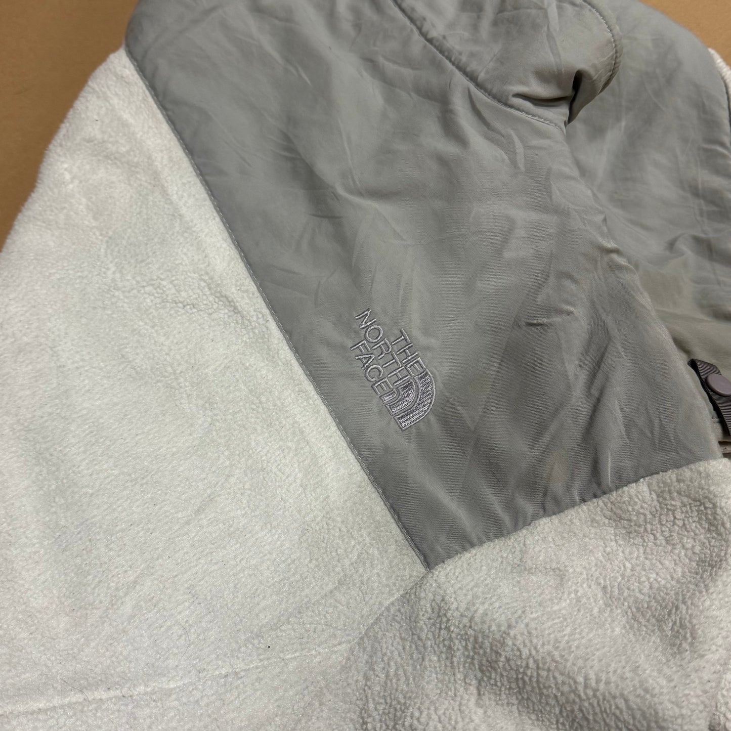 The North Face white fleece jacket