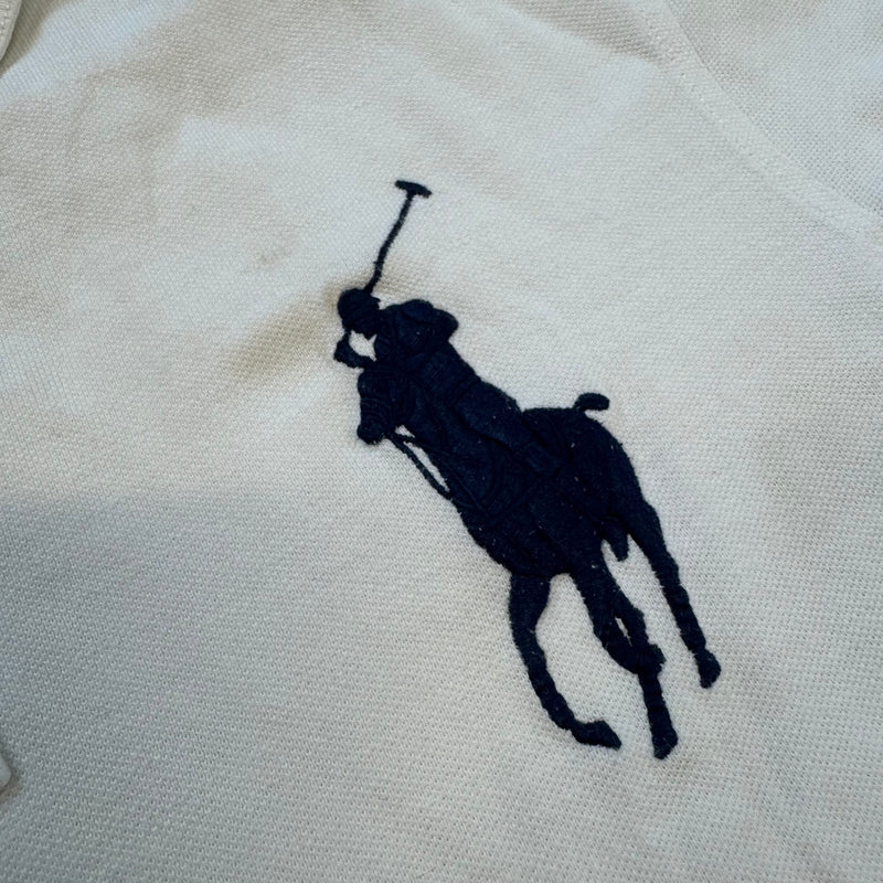 Detailansicht: Sourced limited accessories and clothes Polo Ralph Lauren Yacht Club white printed poloshirt – Logo, Nähte oder Material