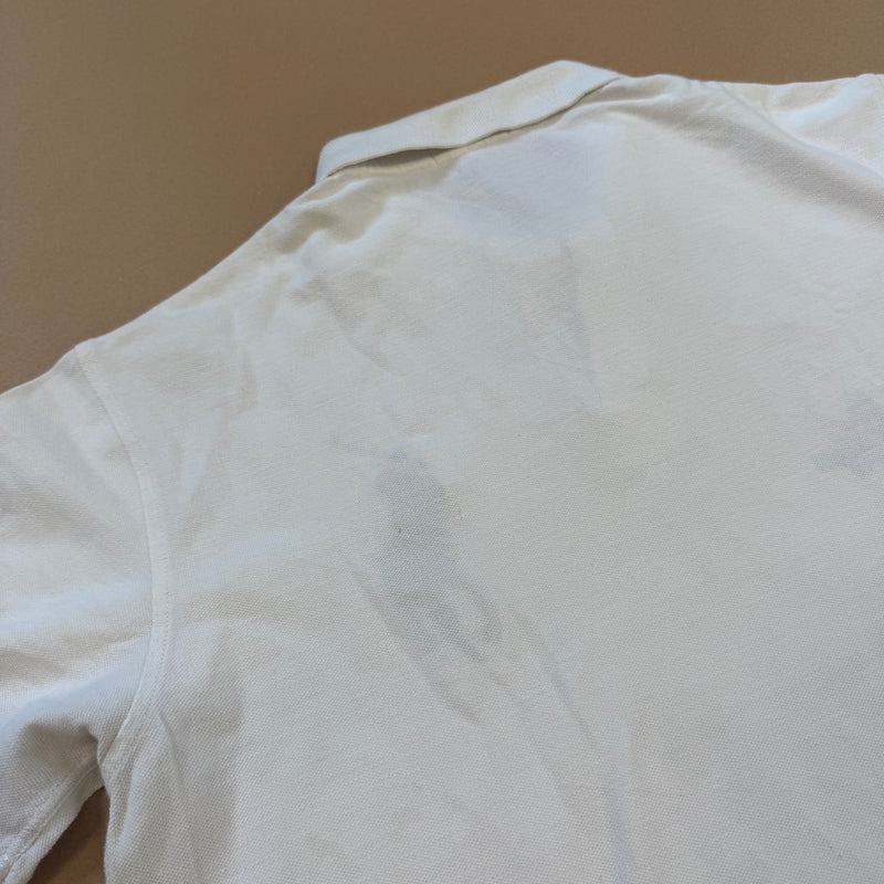 Detailansicht: Sourced limited accessories and clothes Polo Ralph Lauren Yacht Club white printed poloshirt – Logo, Nähte oder Material