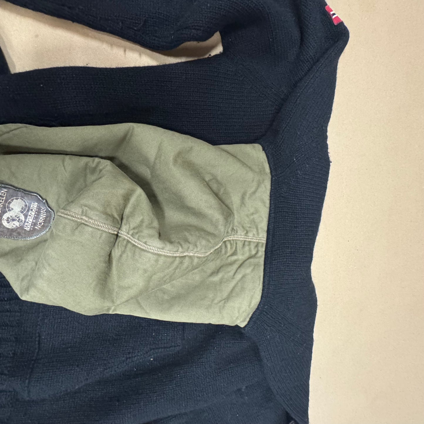 Napapijri vintage black zipped hoodie