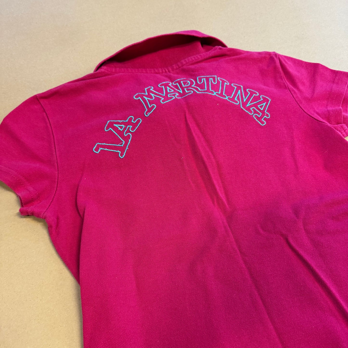 La Martina Buenos Aires pink polo