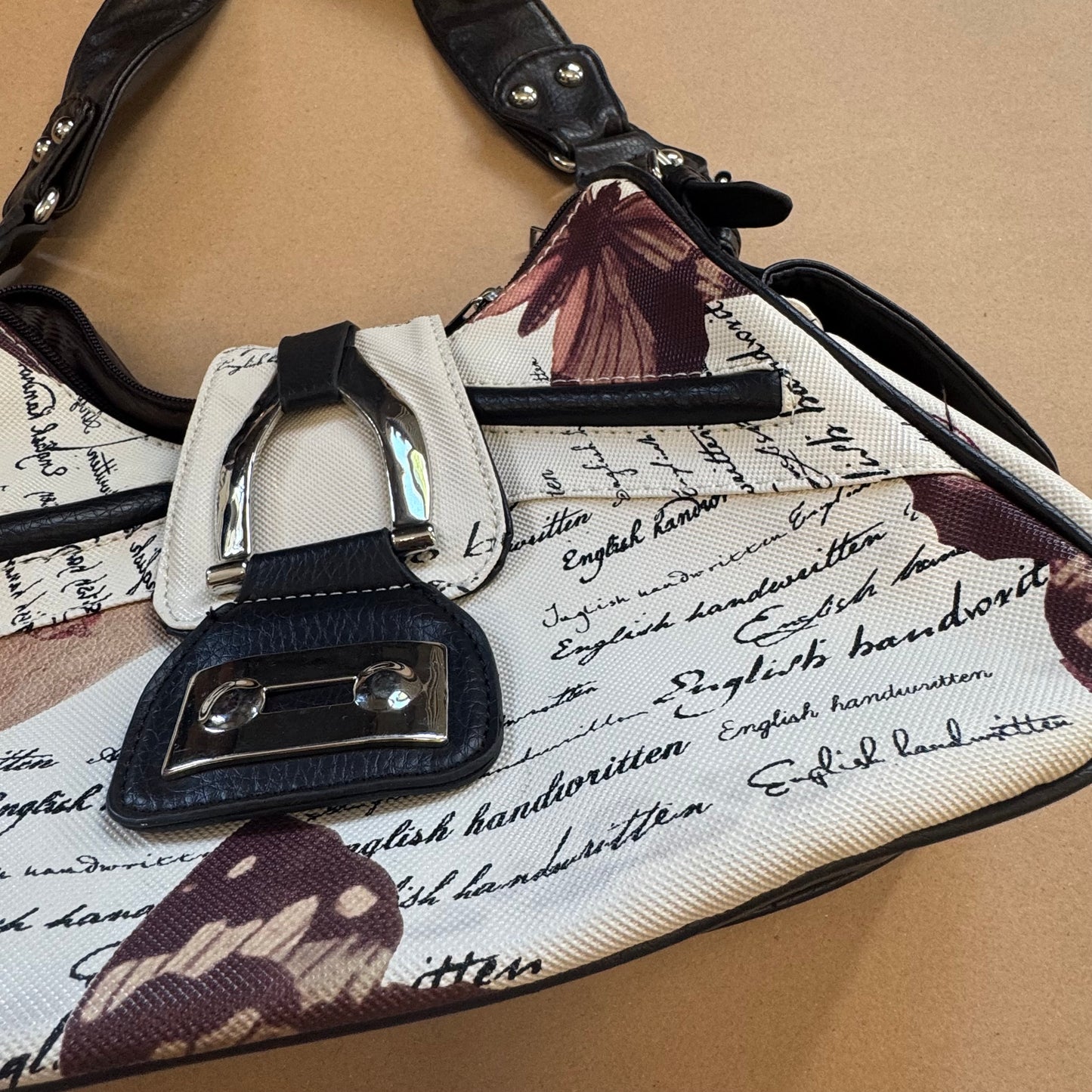 Vintage Butterfly leather-like designer handbag