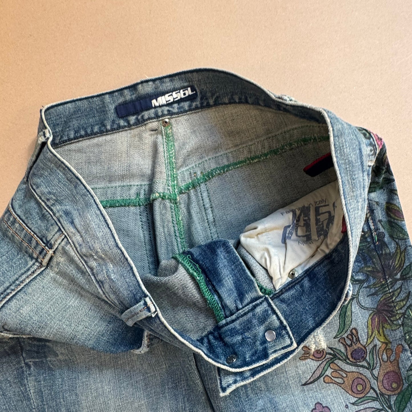 Miss Sixty floral straight leg jeans