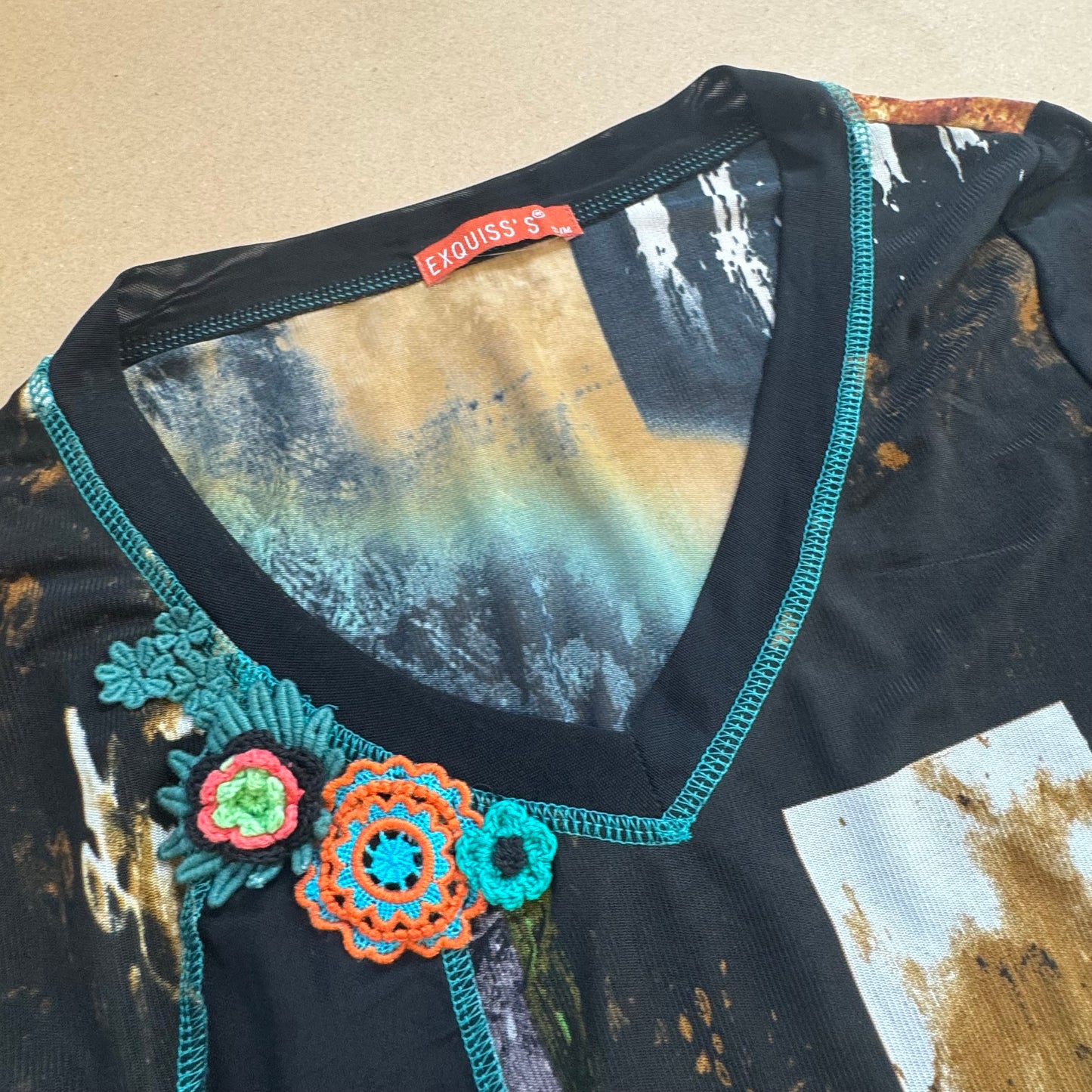 Exquiss "Art Gallery" printed longsleeve