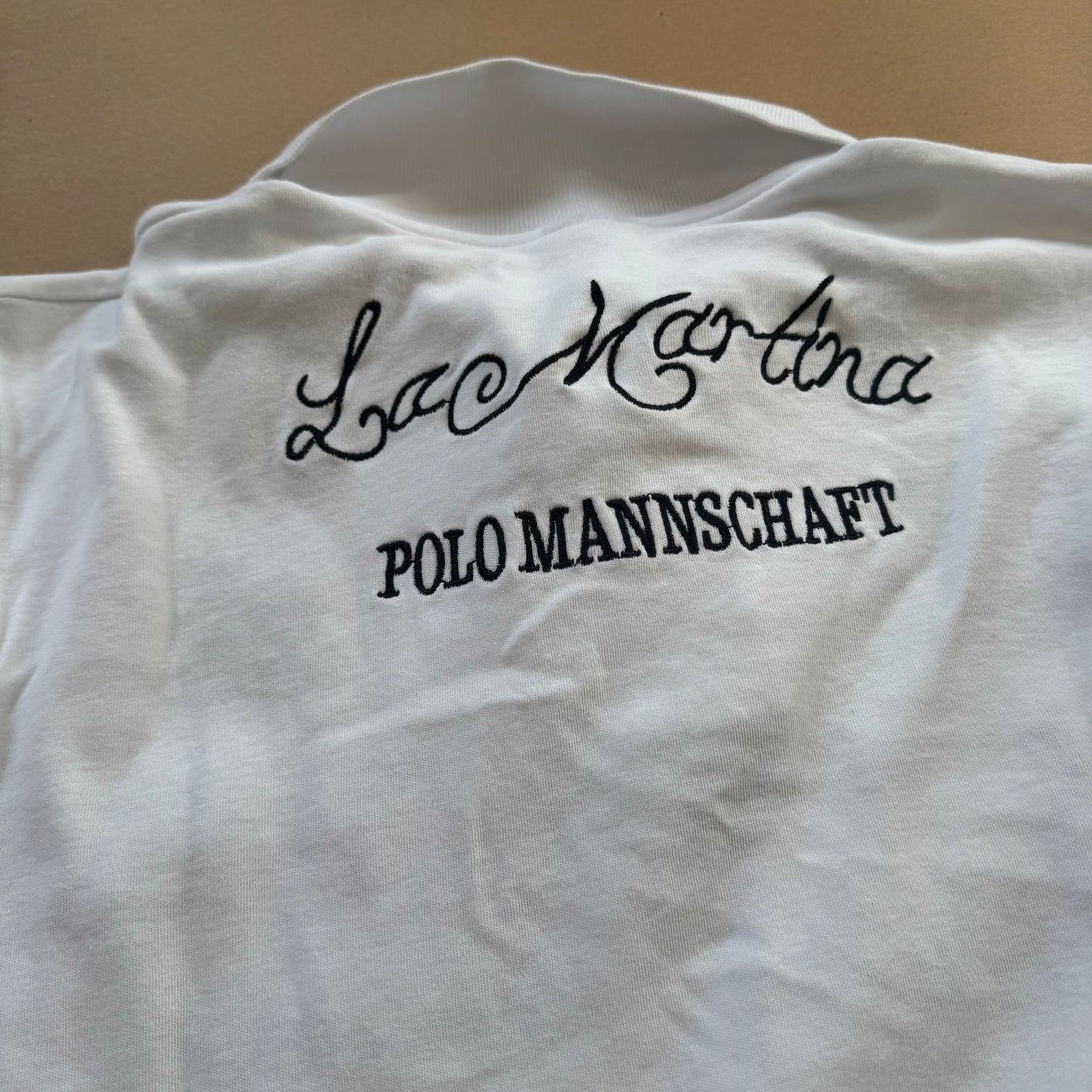 La Martina Porsche white longsleeve poloshirt