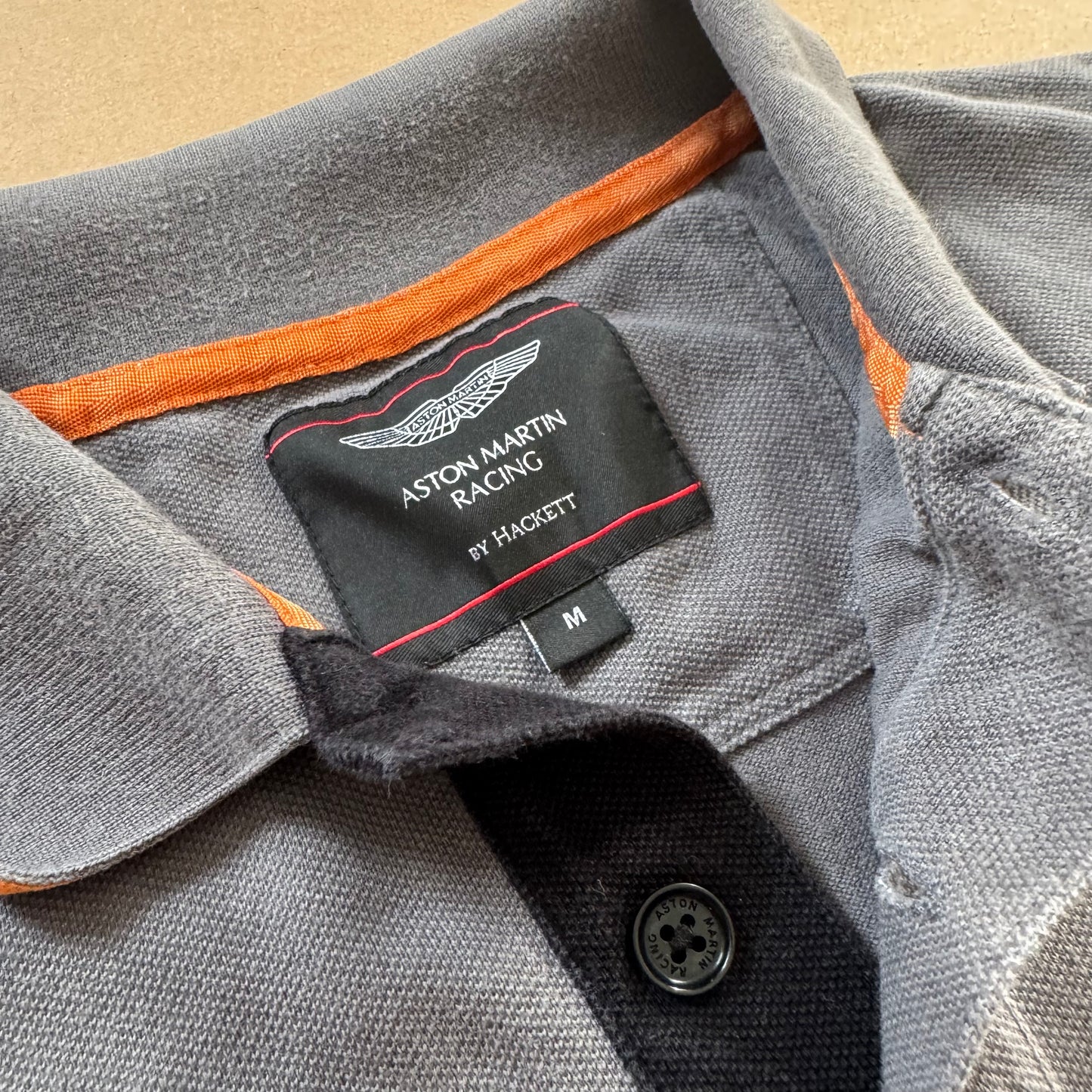 Hackett London Aston Martin Racing grey poloshirt
