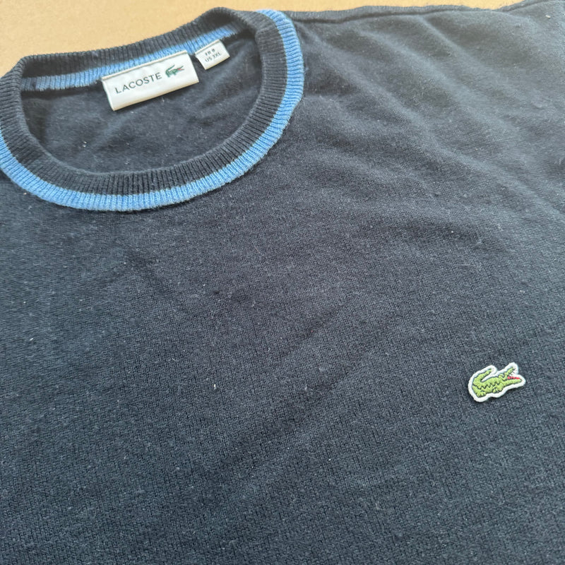 Detailansicht: Sourced limited accessories and clothes Vintage Lacoste knitted sweatshirt – Logo, Nähte oder Material