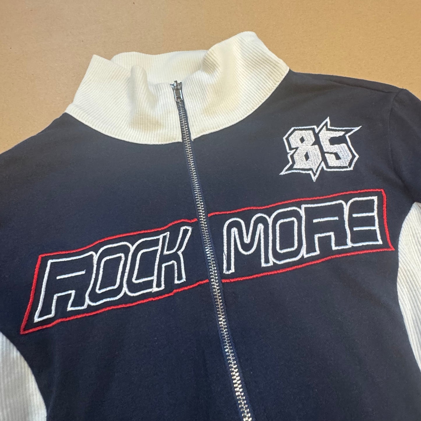 Vintage Y2K Rock More cropped zip-up