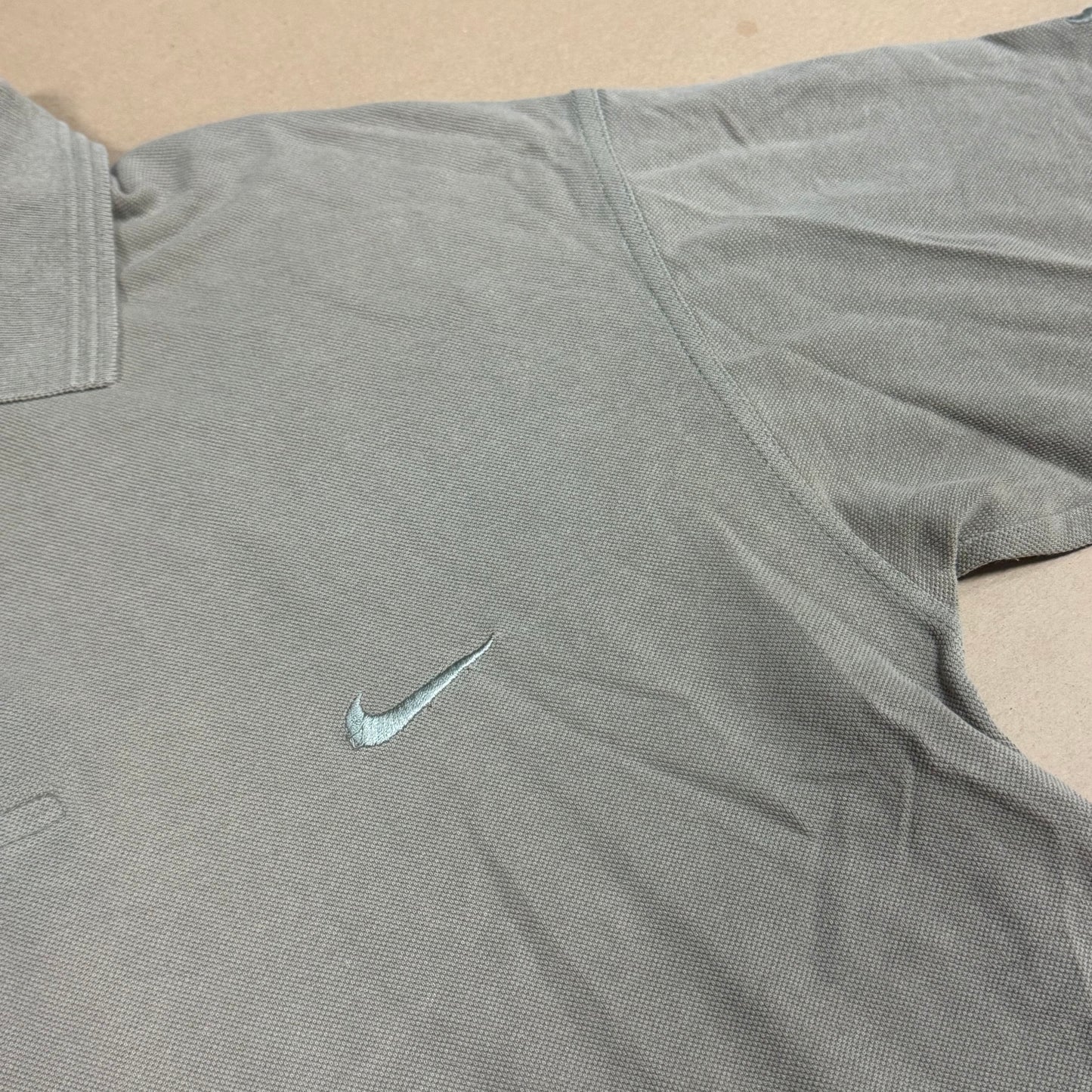 Nike vintage 90s brown polo shirt