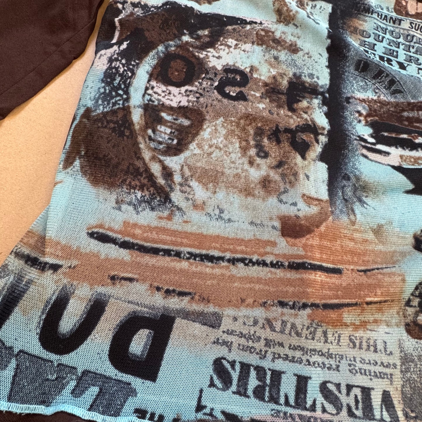 2000s style "Car Race" double layer longsleeve shirt