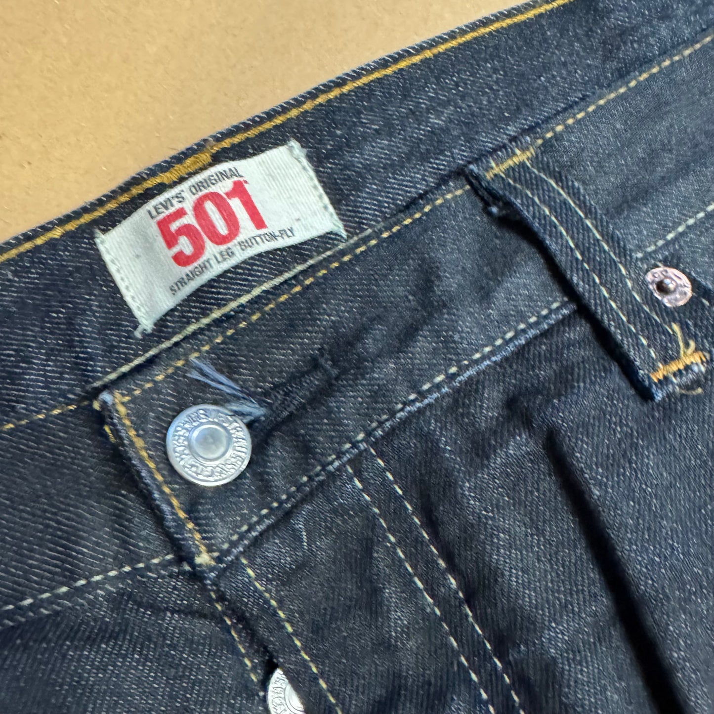 Levi Strauss black straight leg vintage jeans