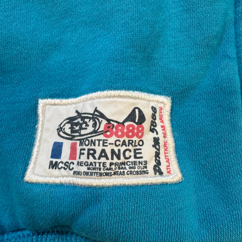 Detailansicht: Sourced limited accessories and clothes Monte Carlo Monaco vintage zipped hoodie – Logo, Nähte oder Material