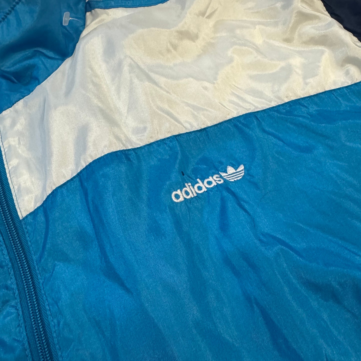 Vintage Adidas oversized skyblue track jacket