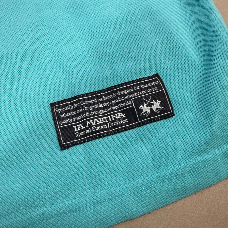 Detailansicht: Sourced limited accessories and clothes La Martina Ferrari streetwear summer polo – Logo, Nähte oder Material