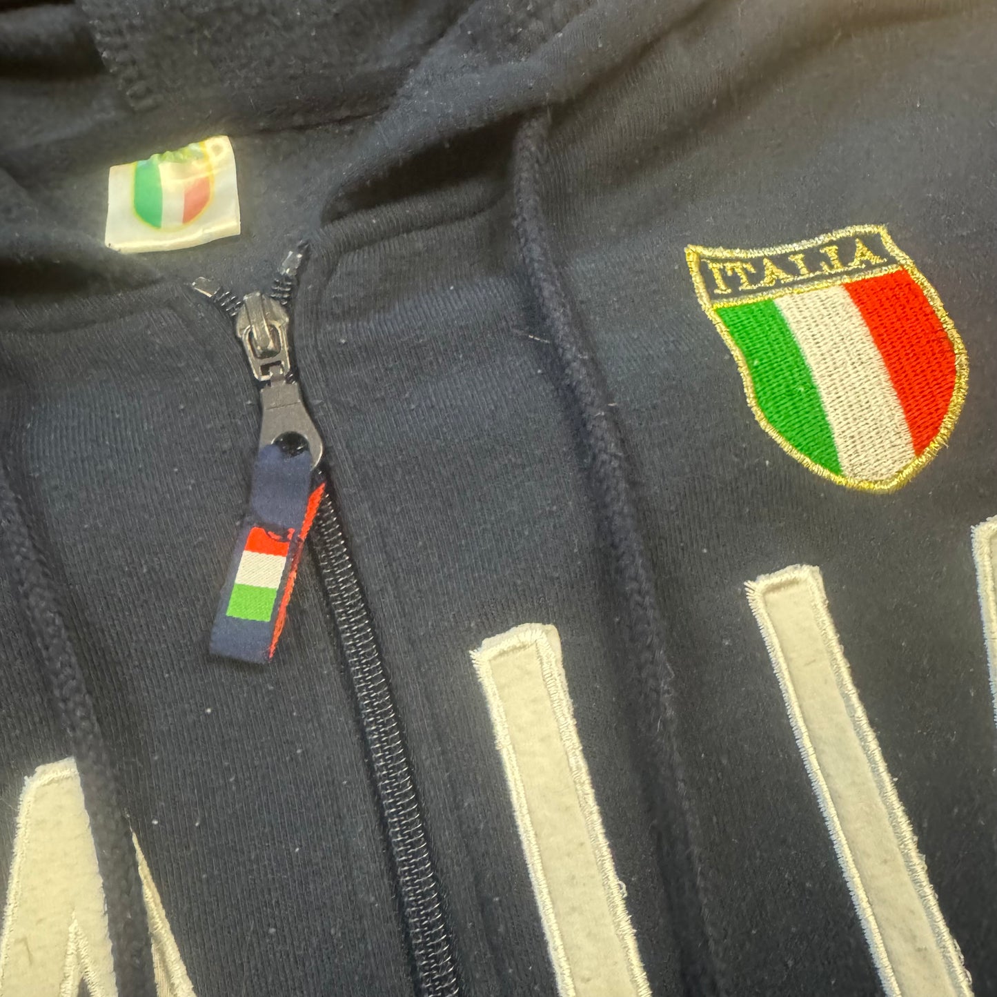 Italia streetwear zipped hoodie