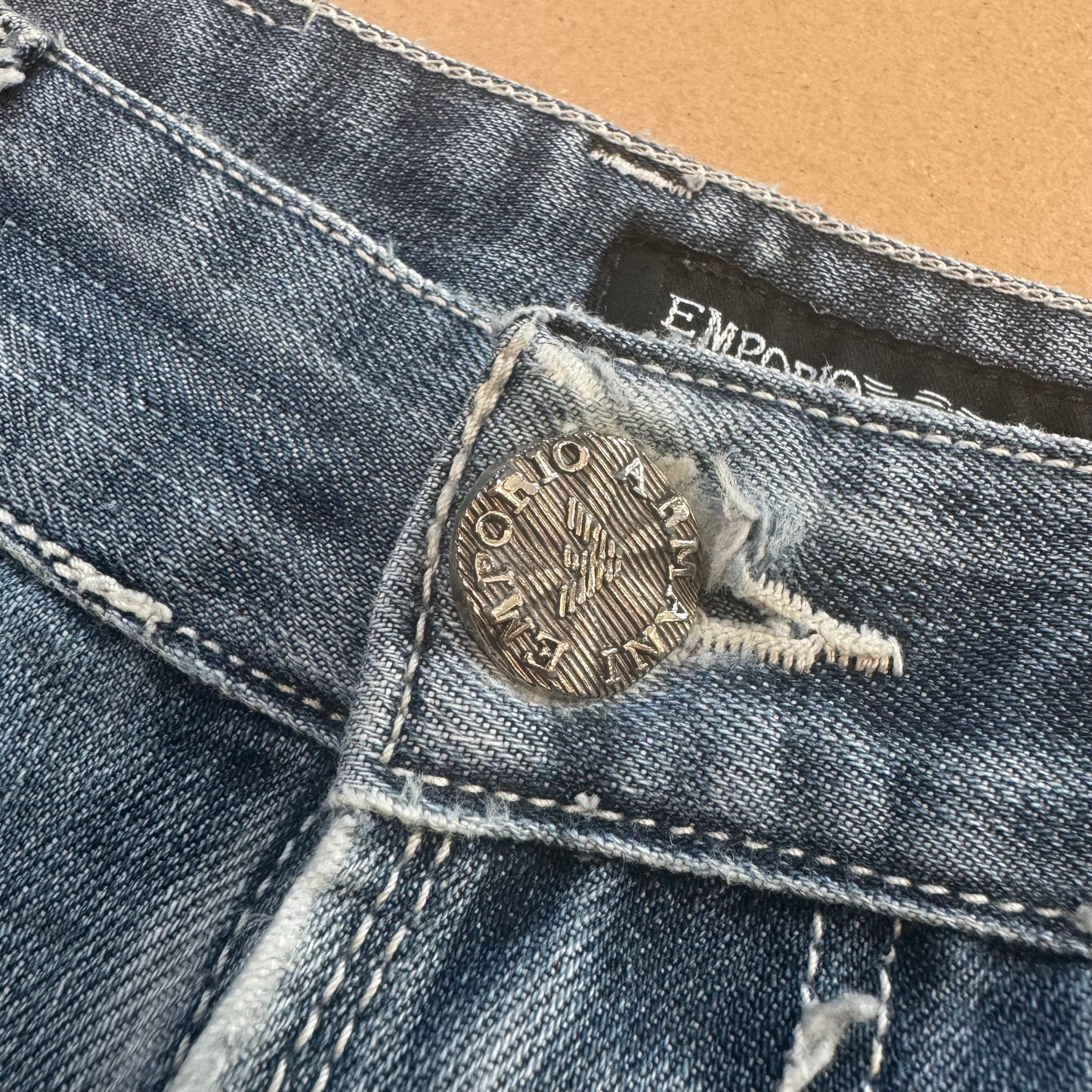 Vintage Emporio Armani ripped jeans