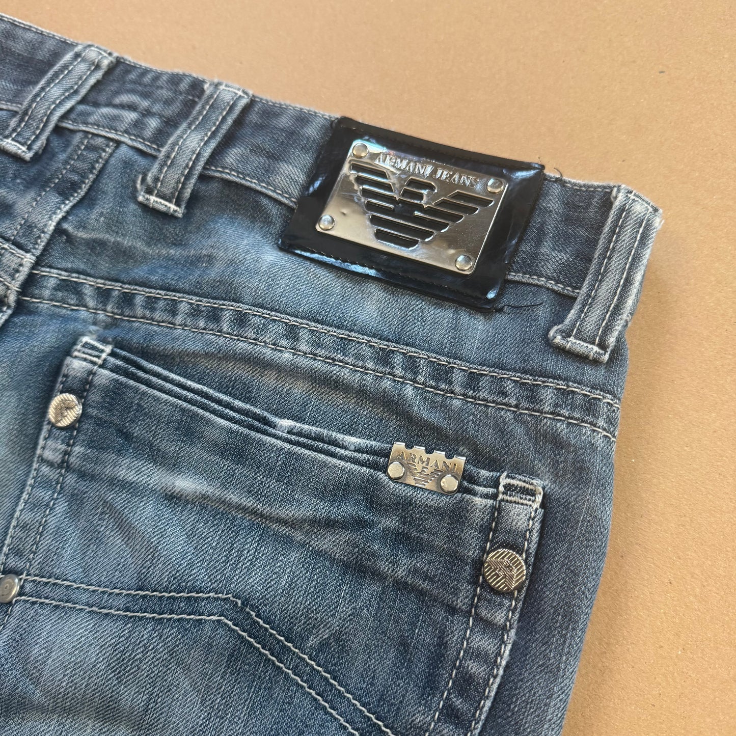 Vintage Emporio Armani ripped jeans