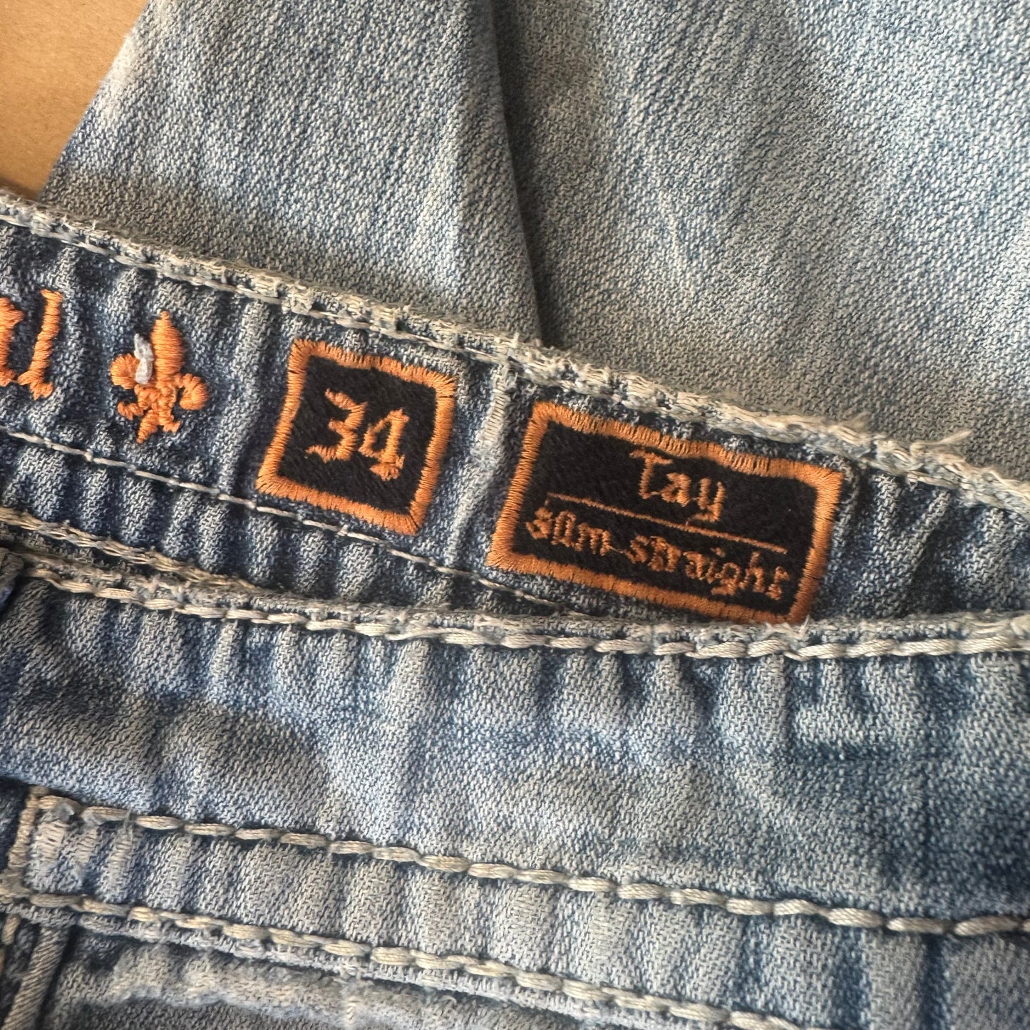 Rock Revival vintage ripped and embroidered denim jeans
