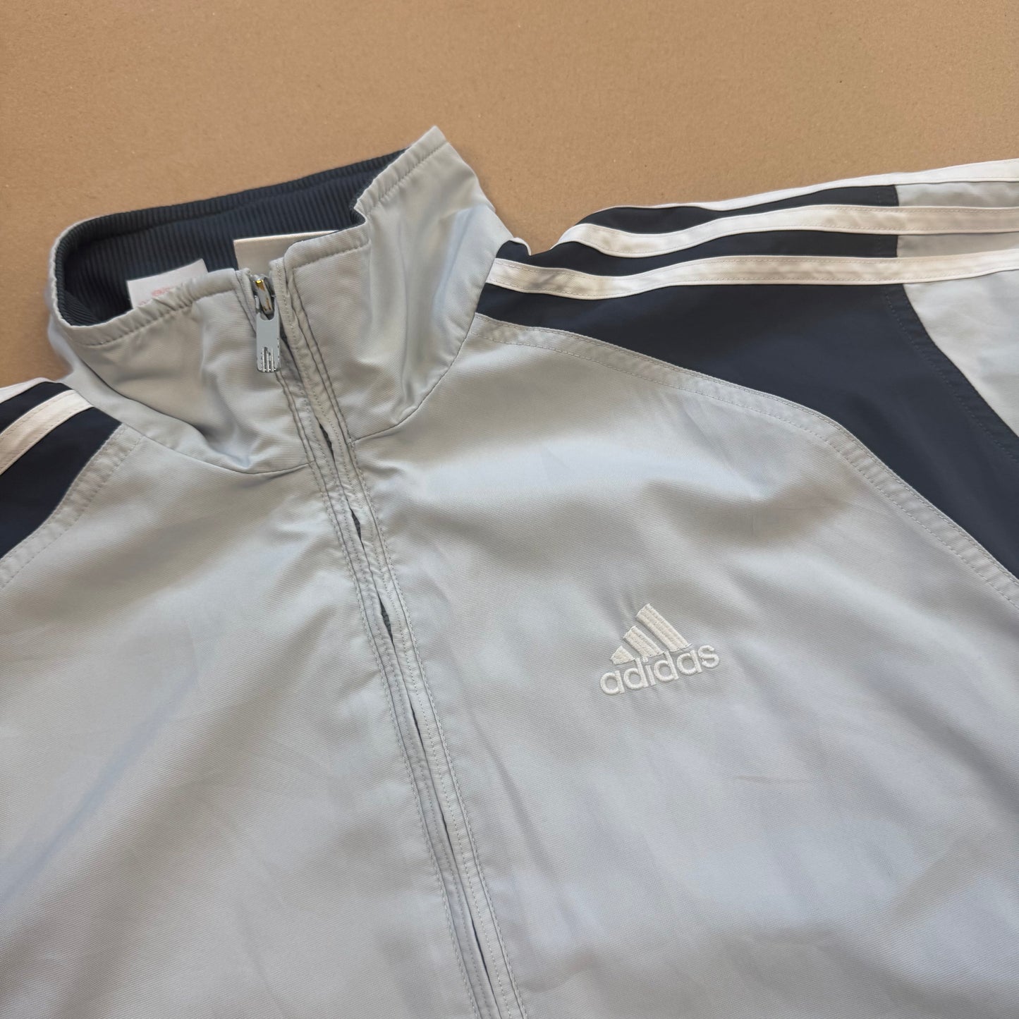 Adidas grey vintage track jacket