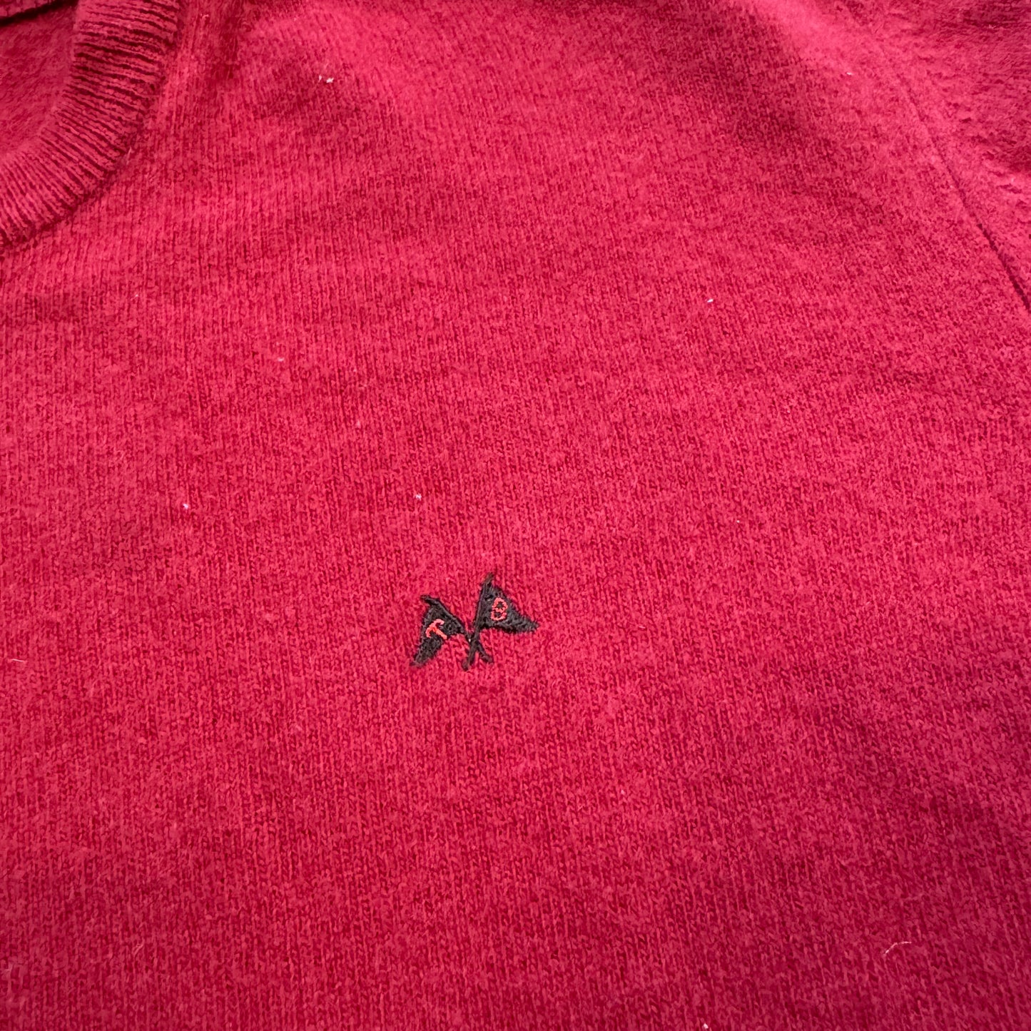 Vintage Burberry red lambswool sweatshirt