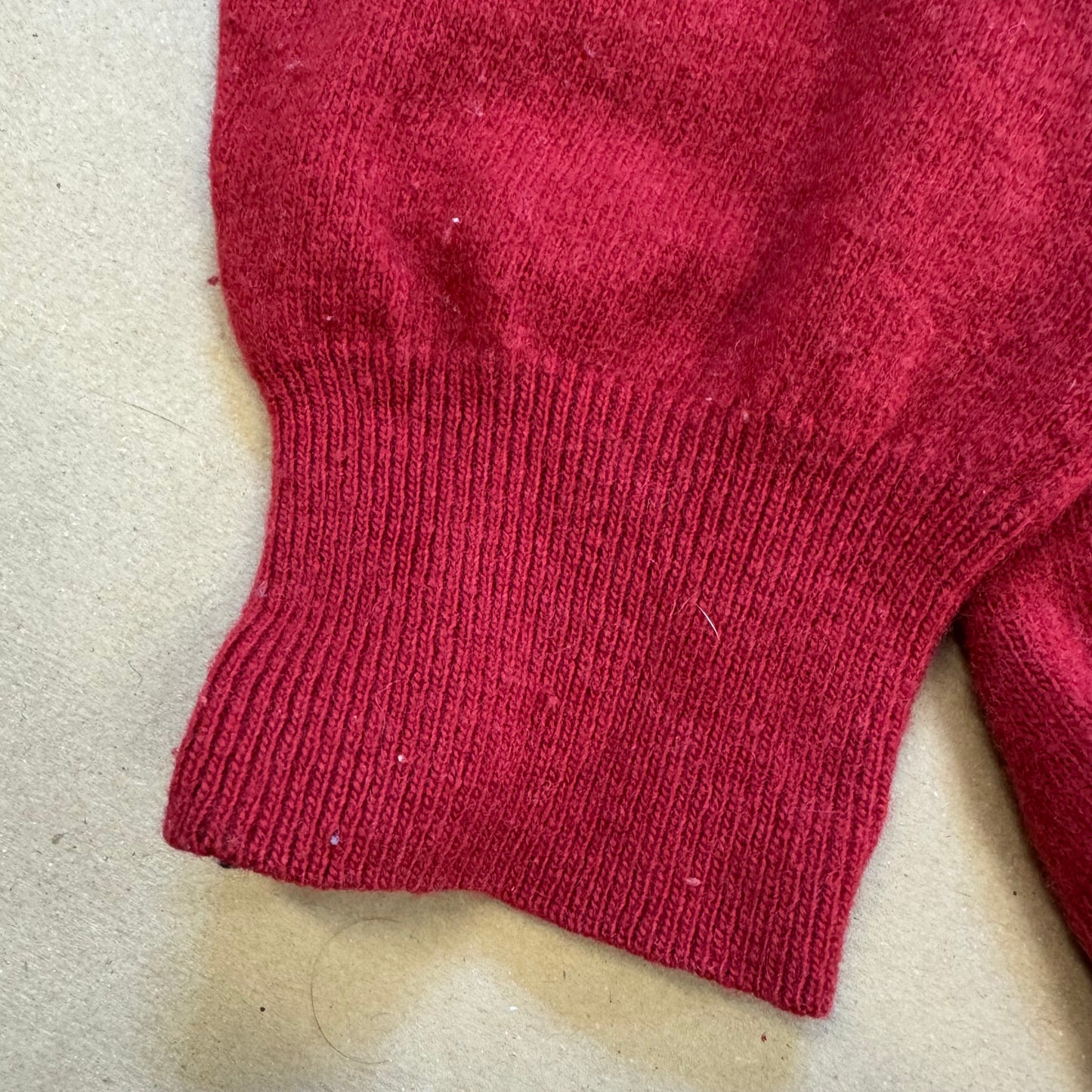 Vintage Burberry red lambswool sweatshirt